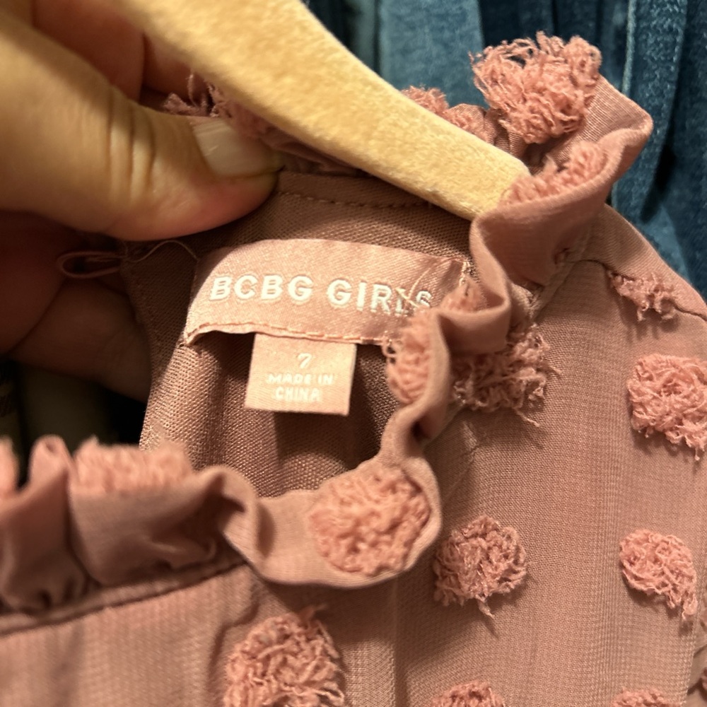 BCBGirls Pink Textured Kids Dress